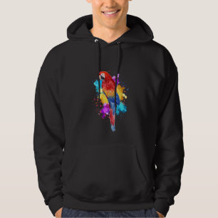 Waterverf Parrot Bird Painting Graphic Hoodie