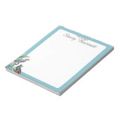 Waterverf Parrot Blue gepersonaliseerd vanaf het b Notitieblok (Linkerzijde)