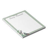 Waterverf Parrot Green gepersonaliseerd vanaf het Notitieblok (Schuin)