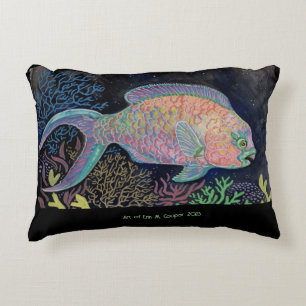 Waterverf Parrotfish Accent Kussen