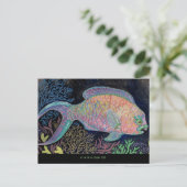 Waterverf Parrotfish Feestdagenkaart (Staand voorkant)