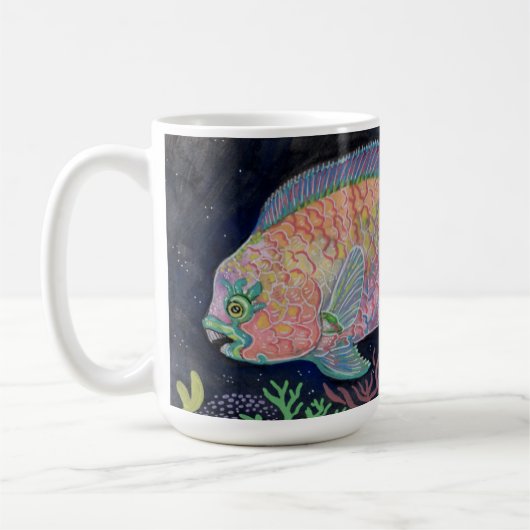 Waterverf Parrotfish Koffiemok (Links)