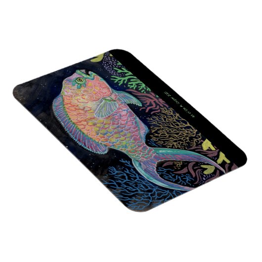 Waterverf Parrotfish Magneet (Rechterzijde)