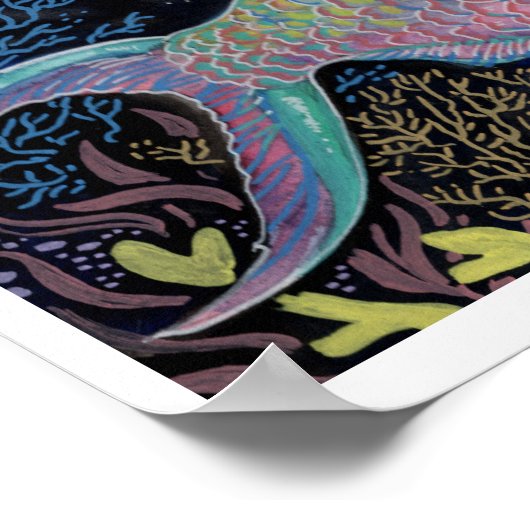 Waterverf Parrotfish Poster (Hoek)