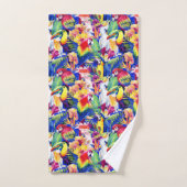Waterverf parrots bad handdoek (Handdoek)