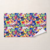 Waterverf parrots bad handdoek (Handdoek)