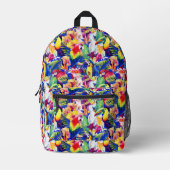 Waterverf parrots bedrukte rugzak (Voorkant)