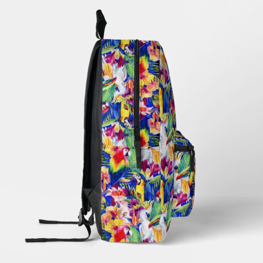 Waterverf parrots bedrukte rugzak (Links)