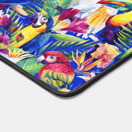 Waterverf parrots bureaumat (Hoek)