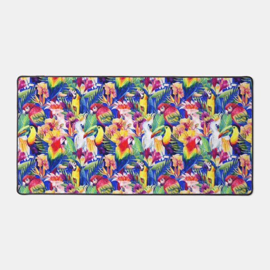 Waterverf parrots bureaumat (Voorkant)