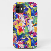 Waterverf parrots Case-Mate iPhone case (Achterkant)