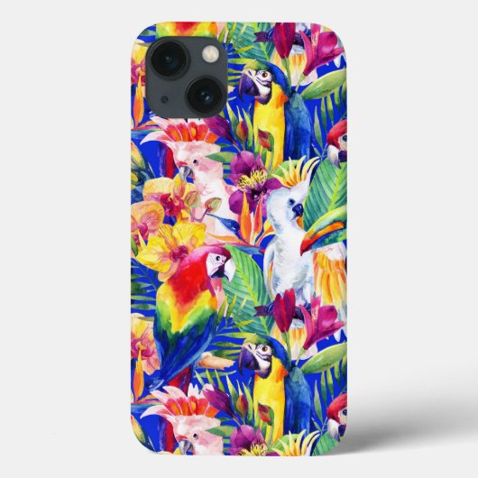Waterverf parrots Case-Mate iPhone case (Achterkant)