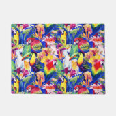 Waterverf parrots deurmat (Voorkant)