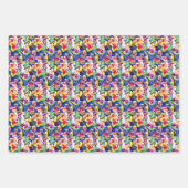 Waterverf parrots inpakpapier vel (Voorkant 3)