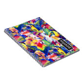 Waterverf parrots | Jouw namen toevoegen Notitieboek (Rechterzijde)