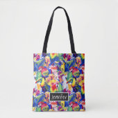 Waterverf parrots | Jouw namen toevoegen Tote Bag (Voorkant)