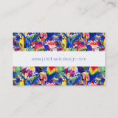 Waterverf parrots | Jouw namen toevoegen Visitekaartje (Achterkant)