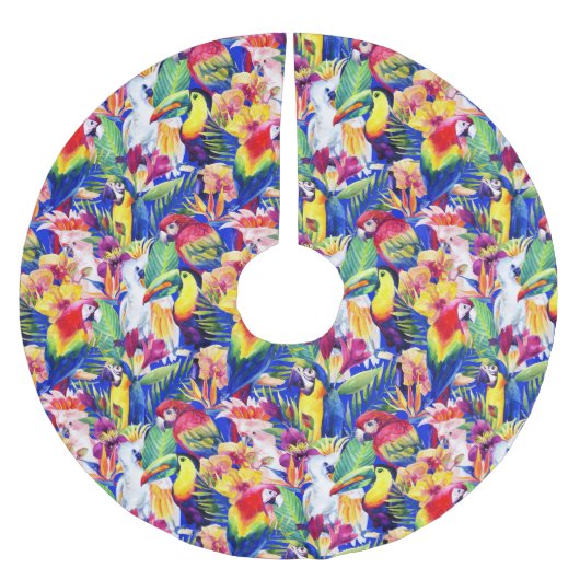 Waterverf parrots kerstboom rok (Voorkant)