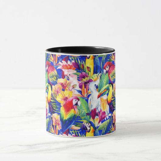 Waterverf parrots mok (Midden)