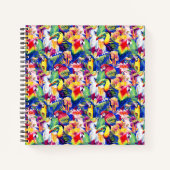 Waterverf parrots notitieboek (Voorkant)