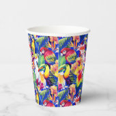 Waterverf parrots papieren bekers (Rechts)