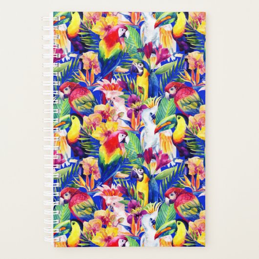 Waterverf parrots planner (Voorkant)