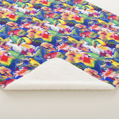 Waterverf parrots sherpa deken (3/4)