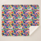 Waterverf parrots sherpa deken (Voorkant (horizontaal))