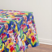 Waterverf parrots tafelkleed (Voorbeeld)