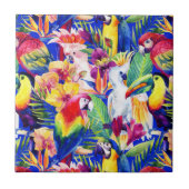 Waterverf parrots tegeltje (Voorkant)