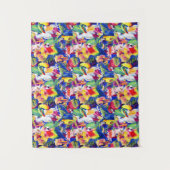 Waterverf parrots wandkleed (Voorkant)