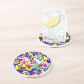 Waterverf parrots zandsteen onderzetter (Zijkant)