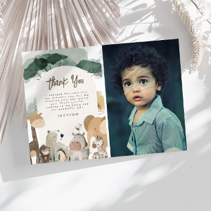 Waterverf Party Dieren Foto Verjaardagsfeest Bedankkaart