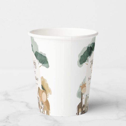 Waterverf Party Dieren Foto Verjaardagsfeest Papieren Bekers (Rechts)