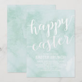Waterverf Pasen branders uitnodigingen binnenparti (Voorkant / Achterkant)