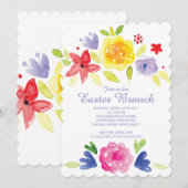 Waterverf Pasen branders uitnodigingen binnenparti (Voorkant / Achterkant)