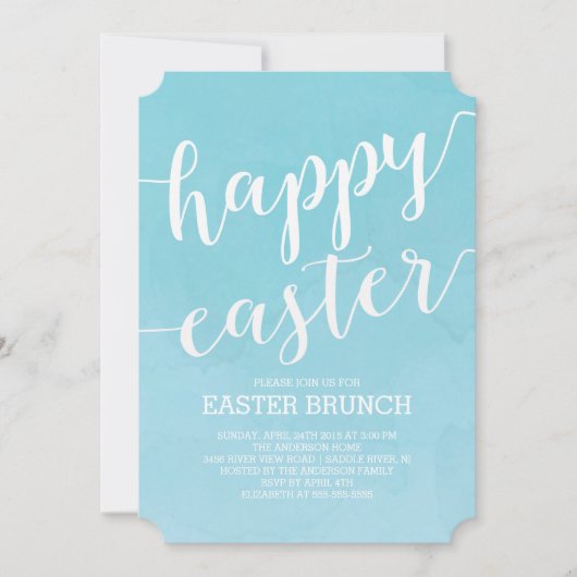 Waterverf Pasen branders uitnodigingen binnenparti (Voorkant)