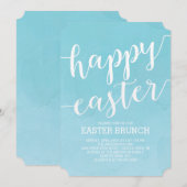 Waterverf Pasen branders uitnodigingen binnenparti (Voorkant / Achterkant)