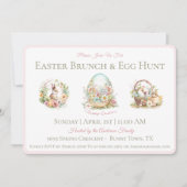 Waterverf Pasen Brunch Egg Hunt Kaart (Voorkant)