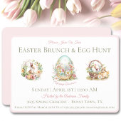 Waterverf Pasen Brunch Egg Hunt Kaart