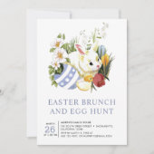Waterverf Pasen Brunch Egg Hunt Kaart (Voorkant)