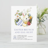 Waterverf Pasen Brunch Egg Hunt Kaart (Staand voorkant)