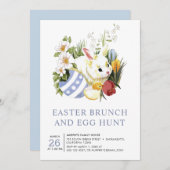 Waterverf Pasen Brunch Egg Hunt Kaart (Voorkant / Achterkant)