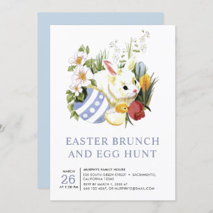 Waterverf Pasen Brunch Egg Hunt Kaart