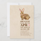 Waterverf Pasen Brunch en Egg Hunt Kaart (Voorkant)