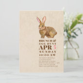 Waterverf Pasen Brunch en Egg Hunt Kaart (Staand voorkant)