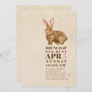 Waterverf Pasen Brunch en Egg Hunt Kaart