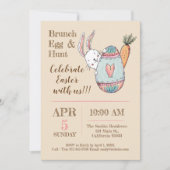 Waterverf Pasen Brunch en Egg Hunt Uitnodiging. Kaart (Voorkant)