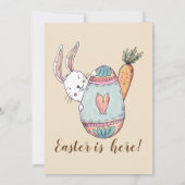 Waterverf Pasen Brunch en Egg Hunt Uitnodiging. Kaart (Achterkant)