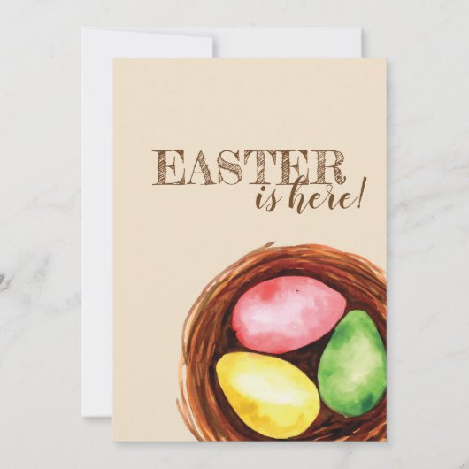 Waterverf Pasen Brunch en Egg Hunt Uitnodiging. Kaart (Achterkant)